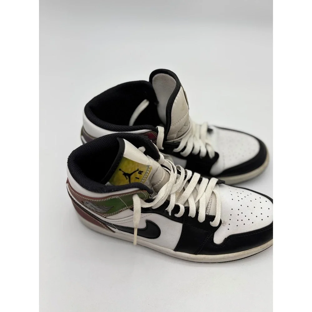 Nike Air Jordan 1 Mid Heat Reactive‎ Black White Multi DM7802-100 Mens Size 9